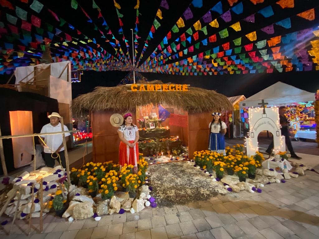 Dia de los Muertos Playa del Carmen Ofrenda Installation