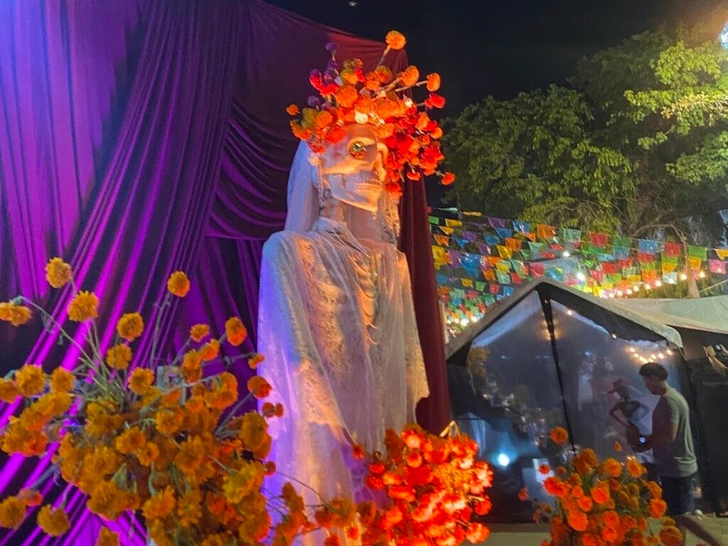 Art installation for dia de los muertos